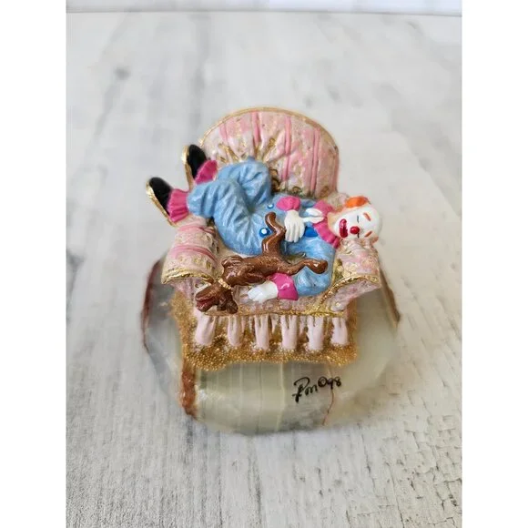 Ron Lee couch clown sleeping‎ dog circus 1998 RARE vintage gold forty winks